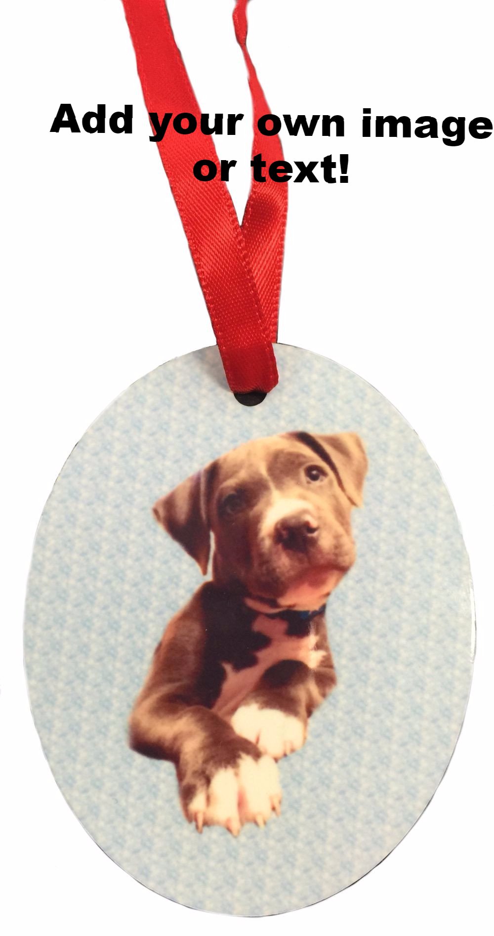 Personalized Photo Oval Ornament - Double Sided Custom Design