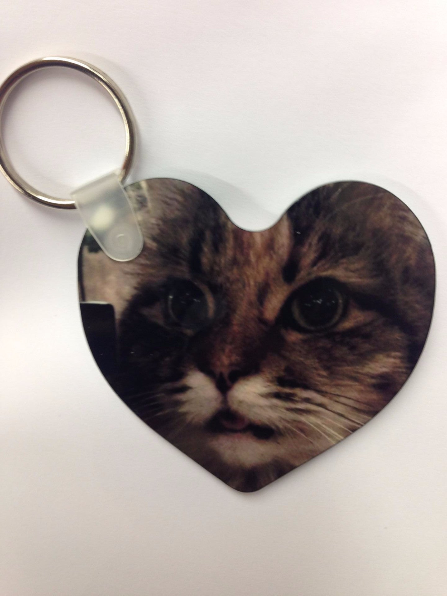 Personalized Heart Shaped Photo Keychain - Double Sided