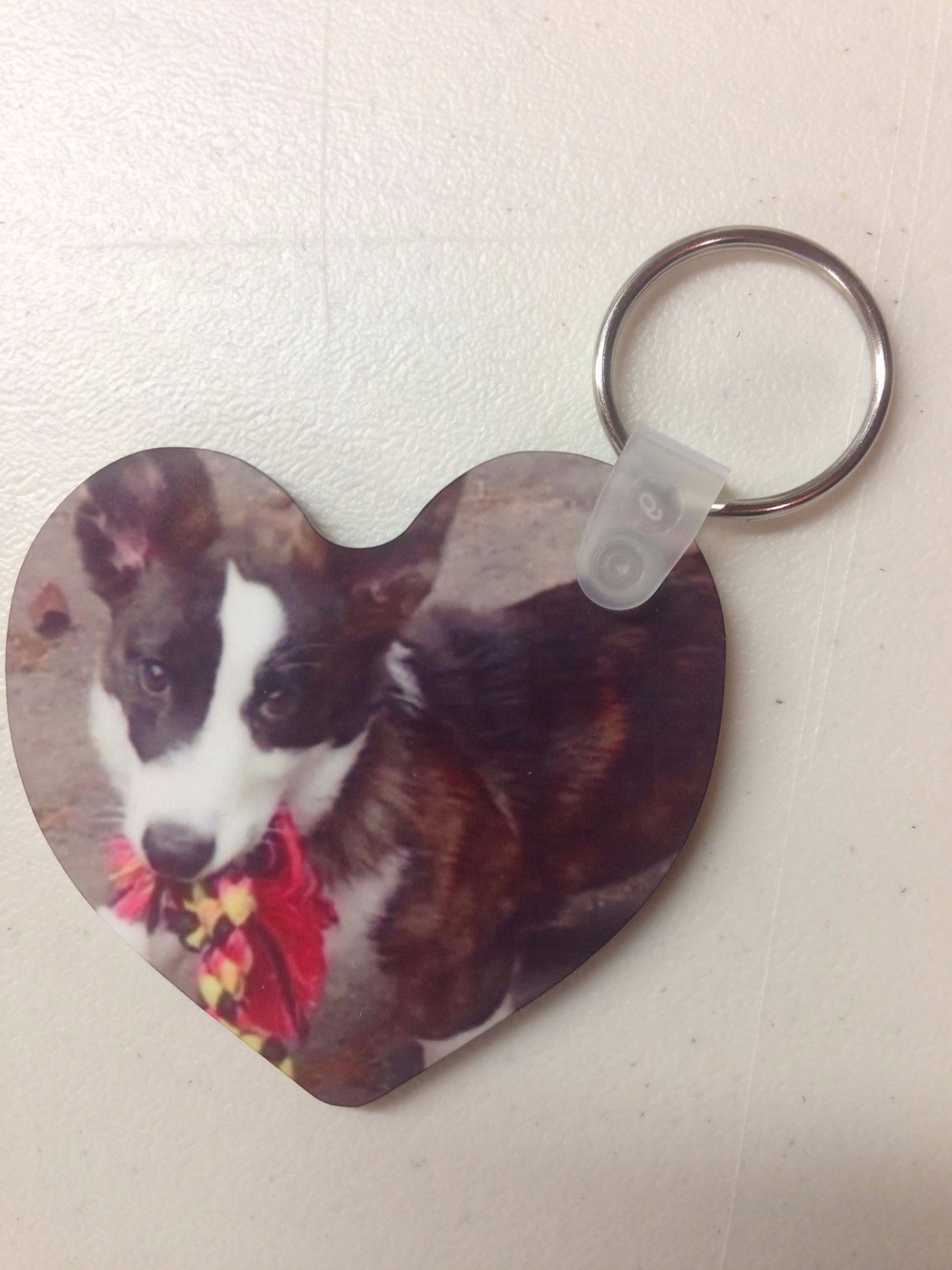 Personalized Heart Shaped Photo Keychain - Double Sided