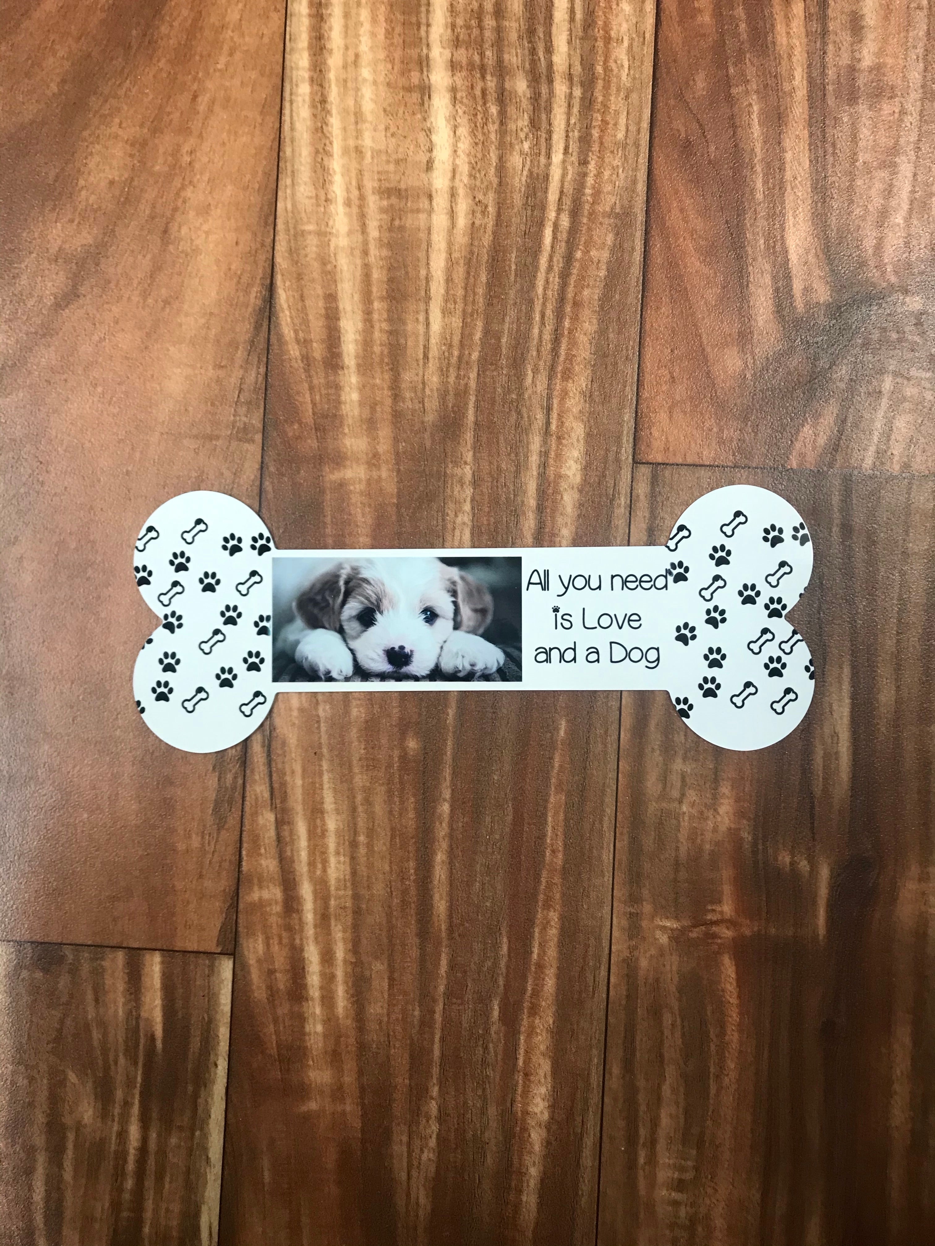 Custom Photo Dog Bone Magnet - Create Your Own