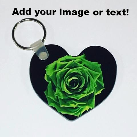 Personalized Heart Shaped Photo Keychain - Double Sided